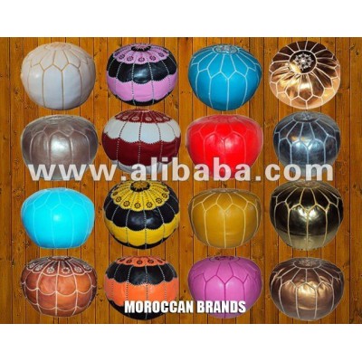 Handmade Authentic Moroccan Genuine Leather Poufs